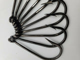 MUSTAD 3407SSD-BN 2X STRONG 9/0 O'SHAUGHNESSY FORGED HOOK 10 PACK