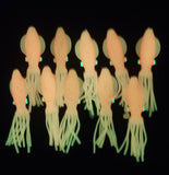 Fishing Lure B2 Stlye Squid Body 4" in /10 cm Octopus Soft Glow Fluke Jig 10 Pc