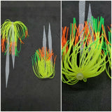 Hi-Lo Bottom Fishing Rig Single Silicone Skirt Teaser Glow Bead Hook Fluke Bass